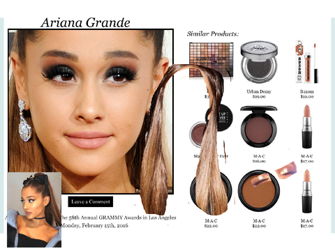 Hair & makeup with  Ariana Grande